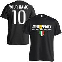 Juventus Junior History Winners T-Shirt Your Name Black | Size: 5-6 Years