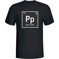 Juventus Junior Paul Pogba Periodic Table T-Shirt in Black | Size: 7-8 Years