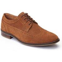 Base London Men's Twain Brogue Shoe in Light Brown | Size: 6