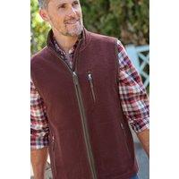 WoolOvers Men's Fleece Gilet in Red | Size: Medium