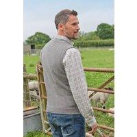 WoolOvers Men's Mens 100% Lambswool Waistcoat in Light Grey | Size: 2XL