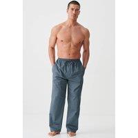 British Boxers Men's "Geometric Moorland" Crisp Cotton Pyjama Trousers in Dark Green | Size: Small