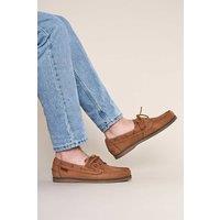 Moshulu Men's 'Kingsand' Nubuck Deck Shoes in Tan | Size: 8