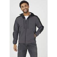 Brave Soul Men's Windrunner Zip Jacket in Charcoal | Size: Medium