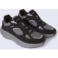 Animal Men's 'Ezra' Comfortable Quick Wicking Every Day Lace Up Leather Trainers in Dark Grey | Size: 9