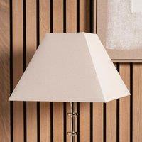 Ruma Pyramid White Cotton Tapered Square Lamp Shade for Table Lamps in Beige | Size: 16 inches
