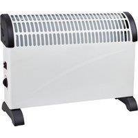 mysmartbuy 2kW Convector Heater - Freestanding Home or Office Radiator with 3 Heat Settings, Adjustable Thermostat & Overheat Protection in White
