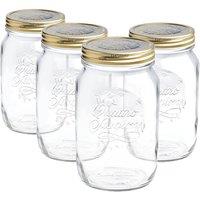 Bormioli Rocco Quattro Stagioni Glass Preserving Jars 1.5L Clear Pack of 4