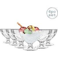 Bormioli Rocco Diamond Ice Cream Bowls 360ml Pack of 6 in Clear