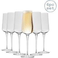 Bormioli Rocco Inalto Uno Champagne Flutes - 285ml - Pack of 6 in Clear