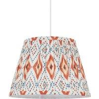 First Choice Lighting Ikat - Orange Abstract 30cm Easy Fit Pendant Shade or Table Lampshade