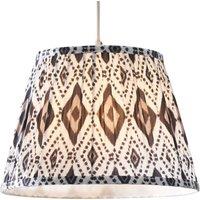 First Choice Lighting Ikat - Black Abstract 30cm Easy Fit Pendant Shade or Table Lampshade