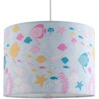 First Choice Lighting Mermaid - Aquatic 25cm Easy Fit Pendant Fabric Shade