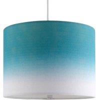 First Choice Lighting Ombre - Teal 25cm Easy Fit Pendant Shade or Table Lampshade in Blue