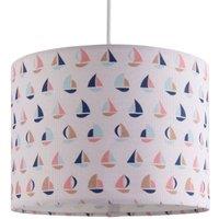 First Choice Lighting Sailing Boats - 25cm Easy Fit Pendant Fabric Shade