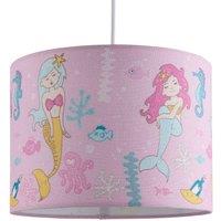 First Choice Lighting Mermaid - Pink 25cm Easy Fit Pendant Fabric Shade