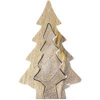 Serenityy Lost in the Forest - Small Mango Wood Tree Ornament 15x10cm in Green | Size: 15x10 cm