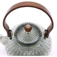 Serenityy Glass Infuser Teapot - Charcoal Ribbed Pearl - 950ml | Size: 1000ml