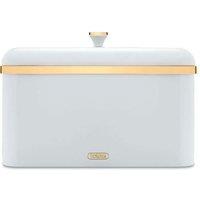 Tower Cavaletto Bread Bin, Airtight, Carbon Steel, White & Gold T826130WHT