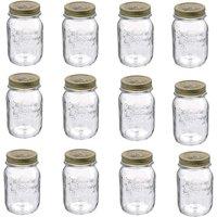 Bormioli Rocco Quattro Stagioni Glass Storage Jars - 500ml - Pack of 12 in Clear