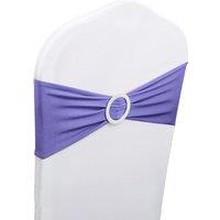 Neel Blue Spandex Chair Band with Slider Buckle, Stretchy Chair Cover Band Sash in Lavender