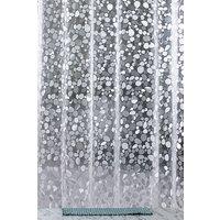 Neel Blue Pebbles Pattern 3D Effect PEVA Shower Curtain in Clear | Size: 180 cm width x 180 cm drop