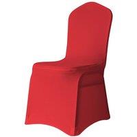 Neel Blue Spandex Polyester Stretch Chair Cover, Washable & Removable Slipcovers in Red
