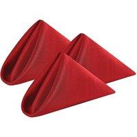 Neel Blue 20 Inch Polyester Table Napkins, Reusable, Wrinkle-Resistant Cloth Napkins, 10pcs in Dark Red