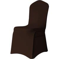 Neel Blue 10pcs Spandex Polyester Stretch Chair Cover, Washable & Removable Slipcovers in Chocolate