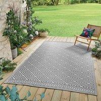 Gainsborough Aztec Outdoor Garden Rug 150 x 240cm, 100% Polypropylene in Grey | Size: 150 cm x 240 cm