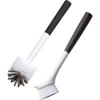 KitchenAid 2pc Cleaning Brush Set, Dish Brush & Bottle Brush in White