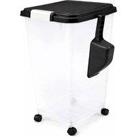 Nordara Black Airtight Pet Food Storage Container 15kg Dry Food Bin