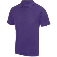 AWDis Men's Just Cool Plain Sports Polo Shirt in Purple | Size: Small