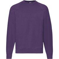 Fruit of the Loom Men's Classic 80 20 Raglan Sweatshirt in Purple | Size: Small