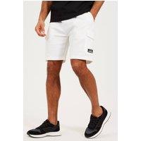 Brave Soul Men's Patch Pocket Elasticated Waist Shorts in Off-White | Size: Medium