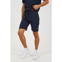 Brave Soul Men's Patch Pocket Elasticated Waist Shorts in Navy | Size: Large