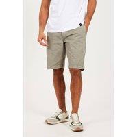 Brave Soul Men's Cotton Twill Elasticated Waist Shorts in Light Grey | Size: XL