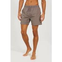 Brave Soul Men's Seersucker Swim Shorts in Taupe | Size: Large
