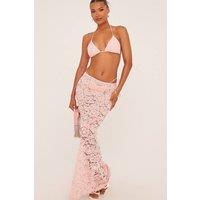 EGO Women's Low Rise Maxi Skirt in Pink | Size: 10