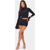 EGO Women's Slinky Low Rise Mini Shorts in Black | Size: 6