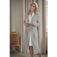 WoolOvers Women's Cashmere & Merino Luxe Dressing Gown in Grey | Size: XL