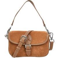 House of Leather Women's Women's Real Suede Crossbody Handbag Elodie in Light Tan