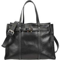 House of Leather Women's Leather Handbag Shoulder Bag Style Raven in Black