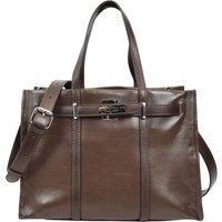 House of Leather Women's Leather Handbag Shoulder Bag Style Raven in Brown