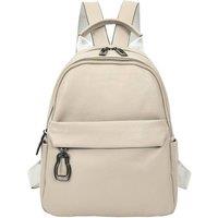 House of Leather Women's Women's Real Leather Rucksack Backpack Kaia in Off-White