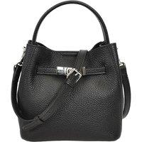 House of Leather Women's Women's Small Top Handle Handbag Soft Leather Stacey in Black