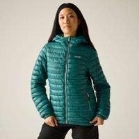 Regatta Women's Hurden Hooded Lightweight Quilted Jacket in Dark Green | Size: 8