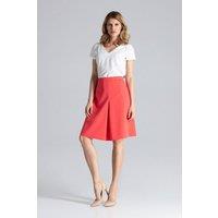 Love Lace Women's A Line Midi Skirt Side Concealed Zip Pleats in Pink | Size: Small