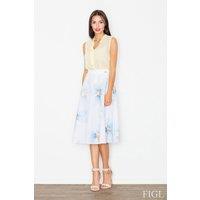 Love Lace Women's Loose Midi Unlined Polyester Skirt in White | Size: Large