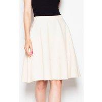 Love Lace Women's Wide Belt Pleated Skirt Hip Cut for Shirts Tees in Beige | Size: XL